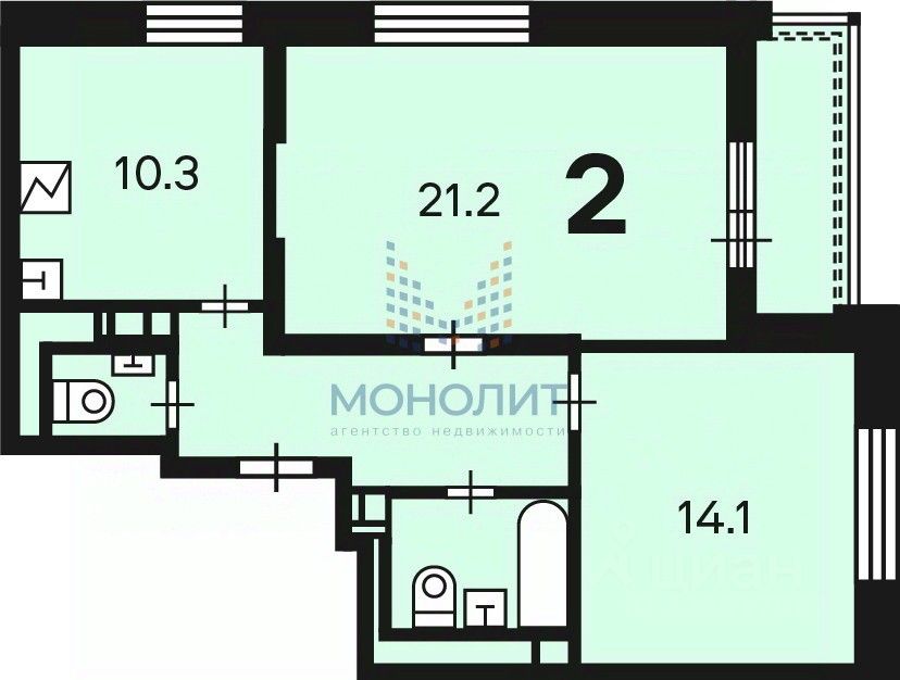 Продажа 2-комн квартиры на вторичном рынке улица Кедрова, 16К3