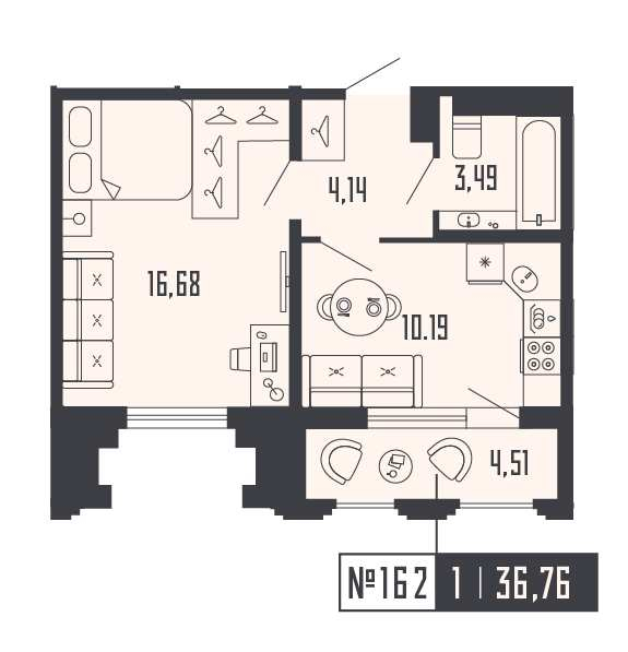 Продажа 1-комн квартиры в новостройке Алтайская улица, дом 39, литера А