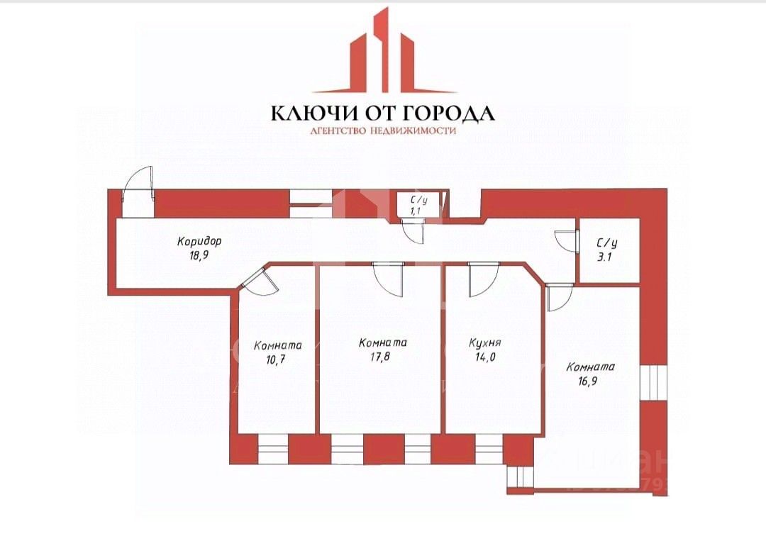 Продажа 3-комн квартиры на вторичном рынке 15-я Васильевского острова линия, 34