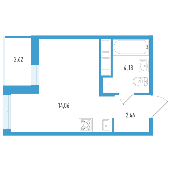 Продажа студии Шушары п., Окуловская ул.,  к. 1