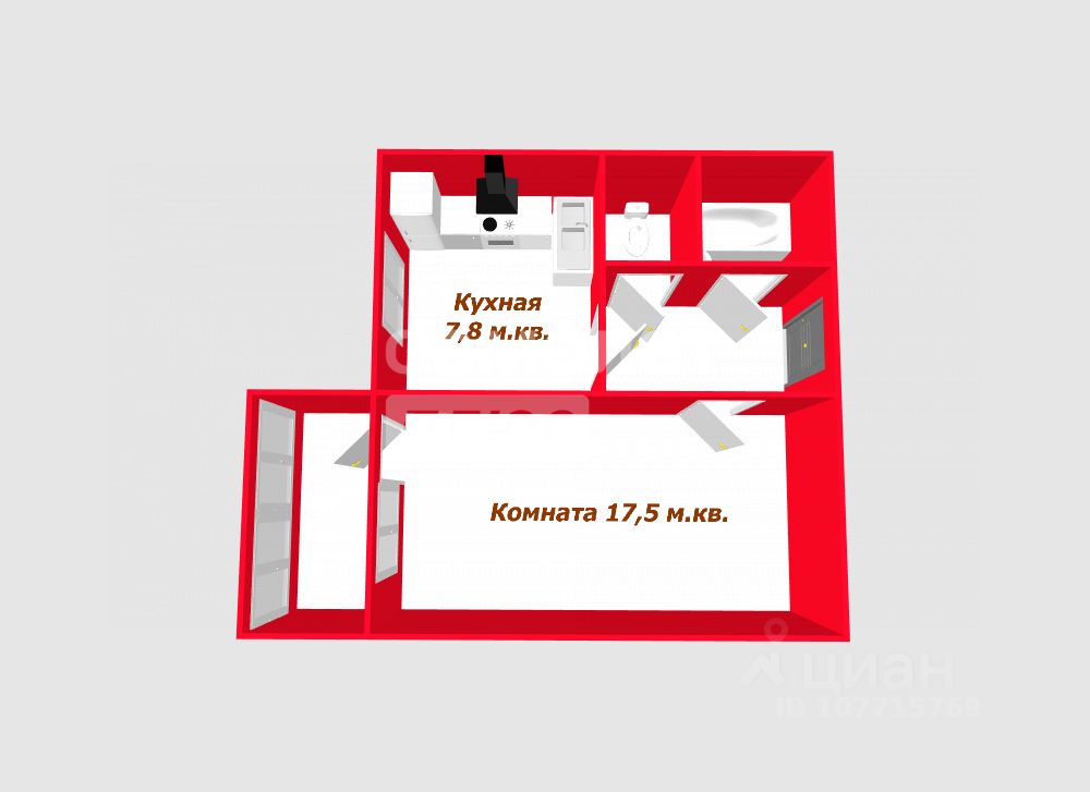 Продажа 1-комн квартиры на вторичном рынке Климовск мкр, улица Рощинская,  д. 15А