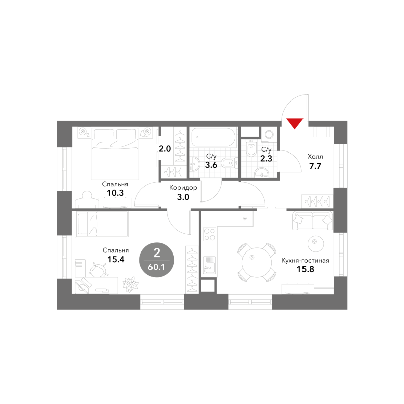 Продажа 2-комн квартиры в новостройке Москва г., Летниковская ул.,  к. 1