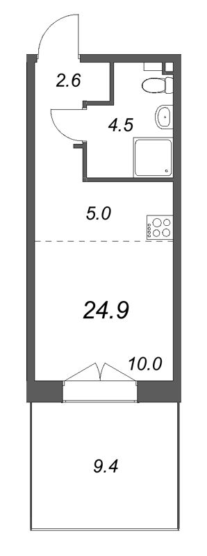 Продажа студии Шушары п., Пулковское ш.,  к. 3