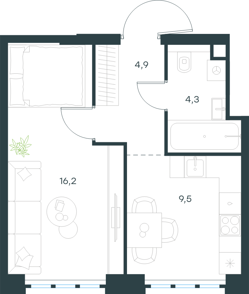 Продажа 1-комн квартиры в новостройке Москва г., Южнопортовая ул.,  к. 8