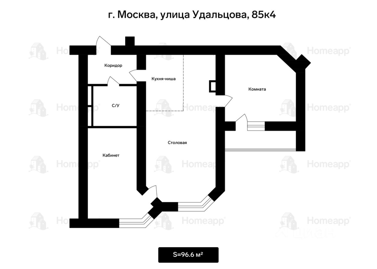 Продажа 3-комн квартиры на вторичном рынке улица Удальцова, 85К4