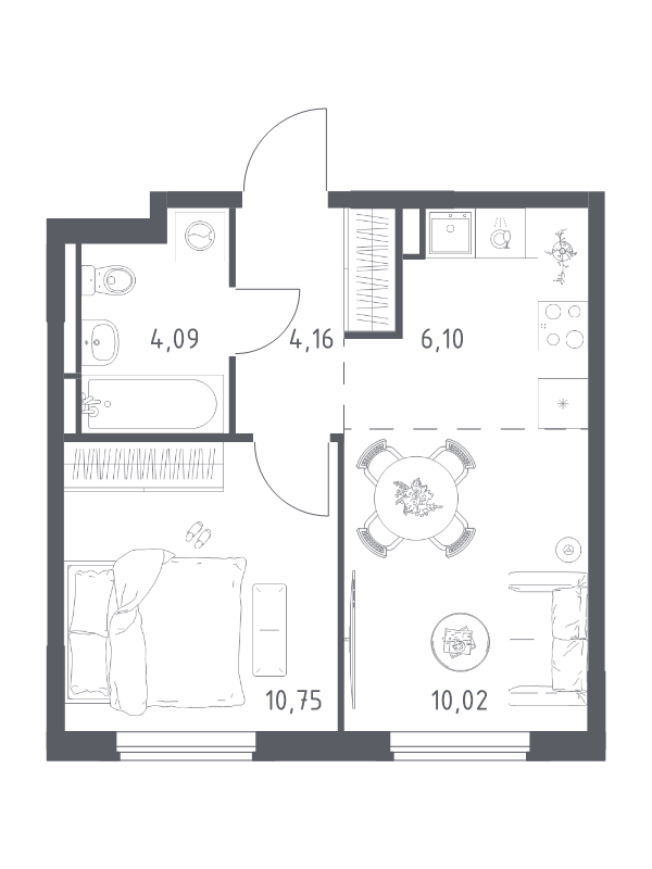 Продажа 1-комн квартиры в новостройке Мытищи г., 1-й Стрелковый пер.,  к. 6