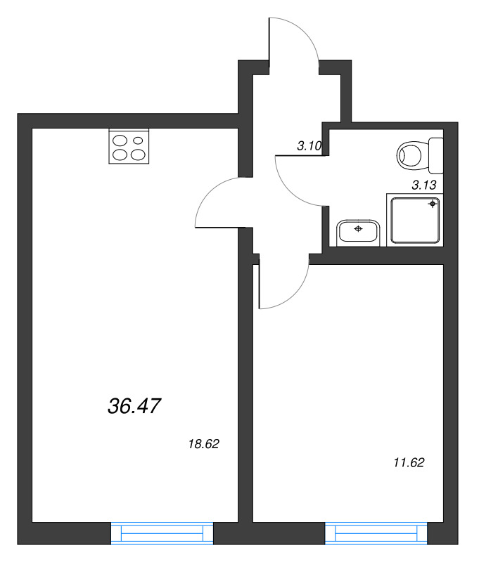 Продажа 1-комн квартиры в новостройке Санкт-Петербург г., Маршала Казакова ул.,  к. 9
