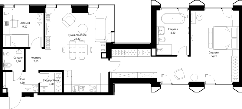 Продажа 2-комн квартиры в новостройке Москва г., Верейская ул.,  к. Indigo 3