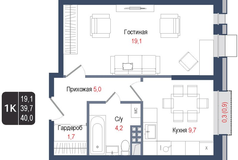Продажа 1-комн квартиры в новостройке Королёв г.,  к. 1