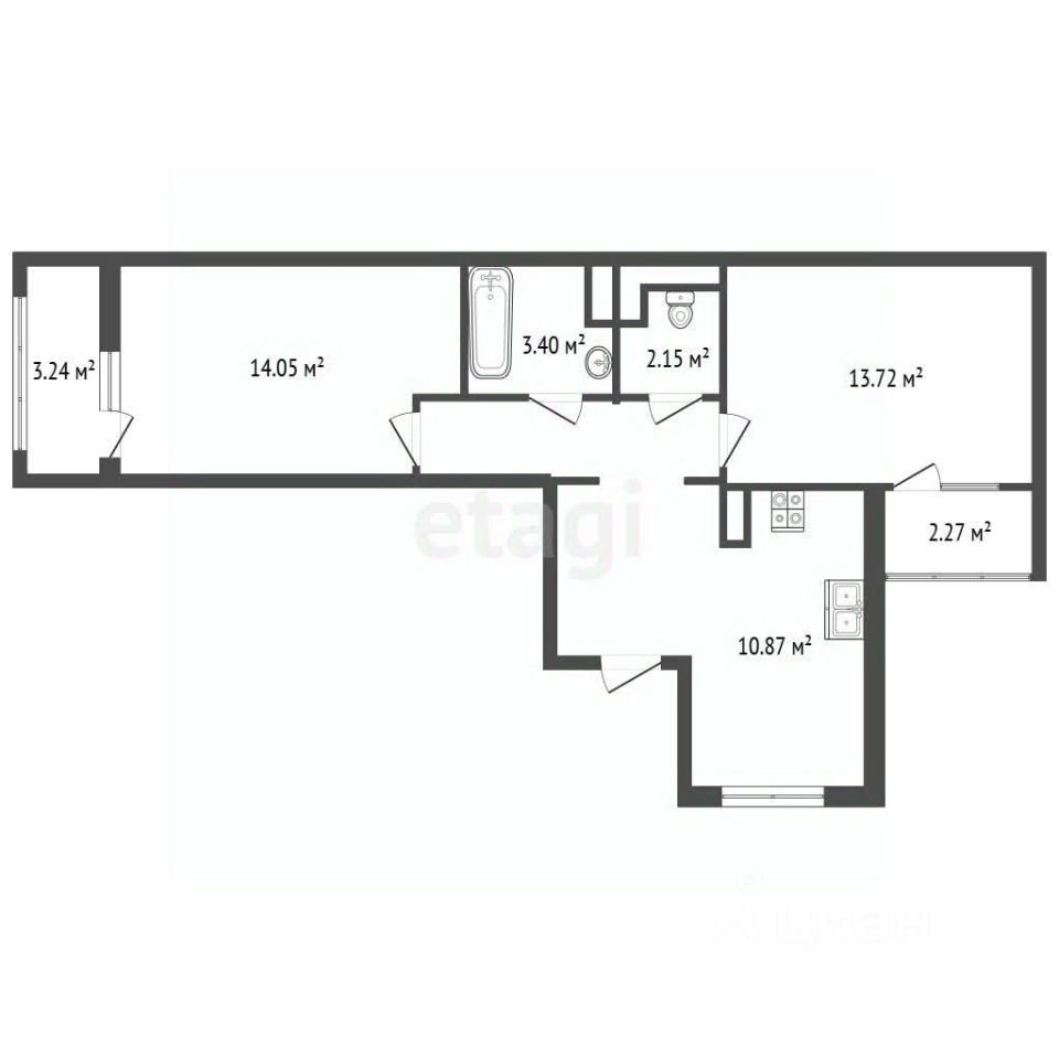 Продажа 2-комн квартиры на вторичном рынке Прилукская улица, 28к2