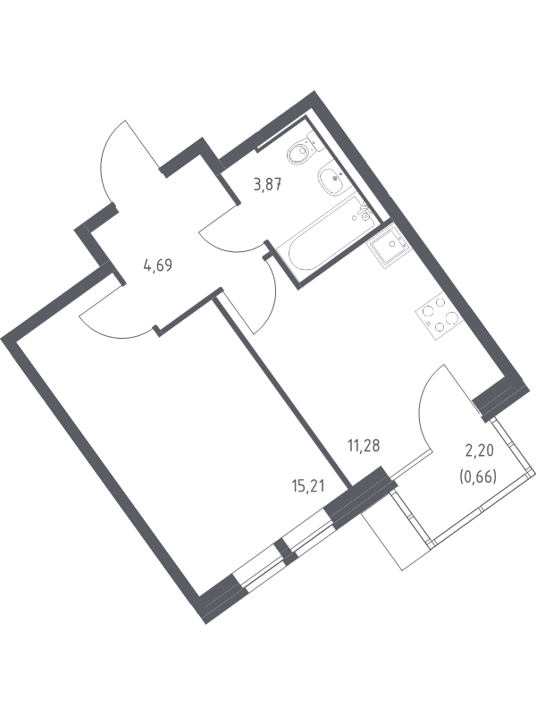 Продажа 1-комн квартиры в новостройке Москва г., Ленинградское ш.,  к. 6