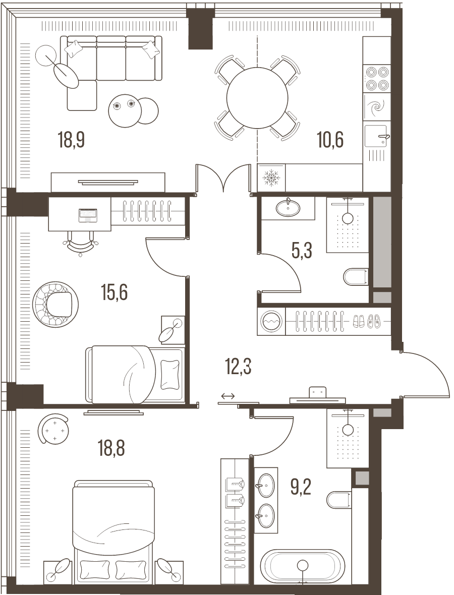Продажа 2-комн квартиры в новостройке Летниковская ул,  к. 4