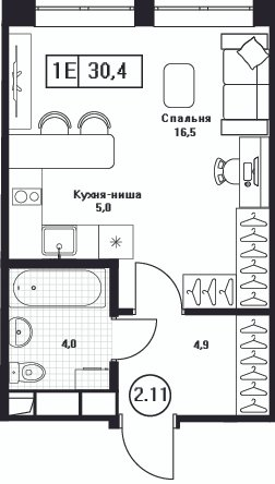 Продажа студии Пушкино г., Нижняя ул.,  к. 2