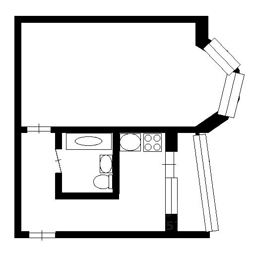 Аренда 1-комн квартиры на вторичном рынке Загорьевская улица, 15