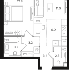 Продажа 1-комн квартиры в новостройке Москва г., Открытое ш.,  к. 1