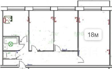 Продажа комнаты проспект Луначарского, 33К1