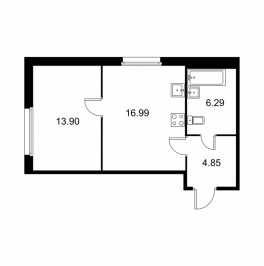 Продажа 1-комн квартиры в новостройке Колпино г., Загородная ул.,  к. A