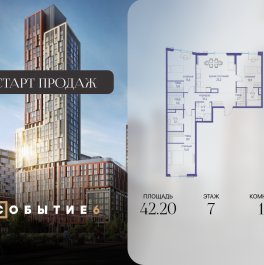 Продажа 1-комн квартиры в новостройке ул. Лобачевского, корп. 6.2