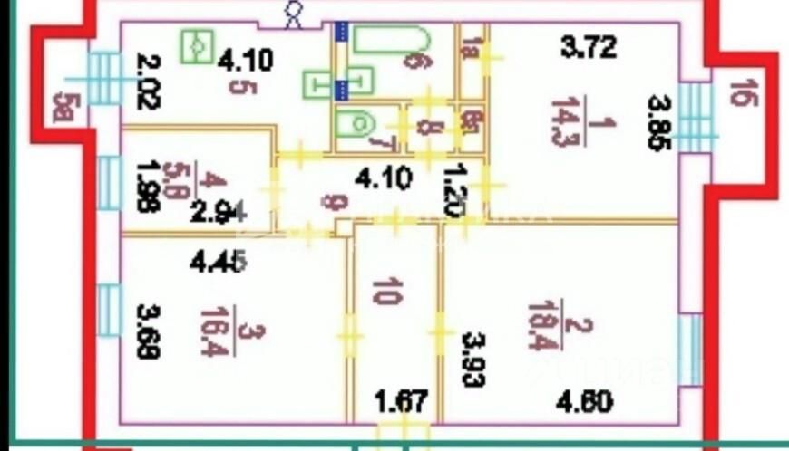 Продажа 4-комн квартиры на вторичном рынке Авиамоторная улица, 30