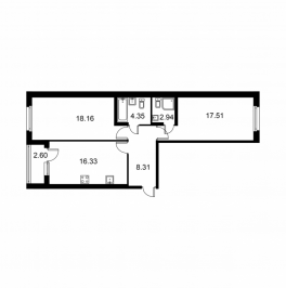 Продажа 2-комн квартиры в новостройке Колпино г., Загородная ул.,  к. D