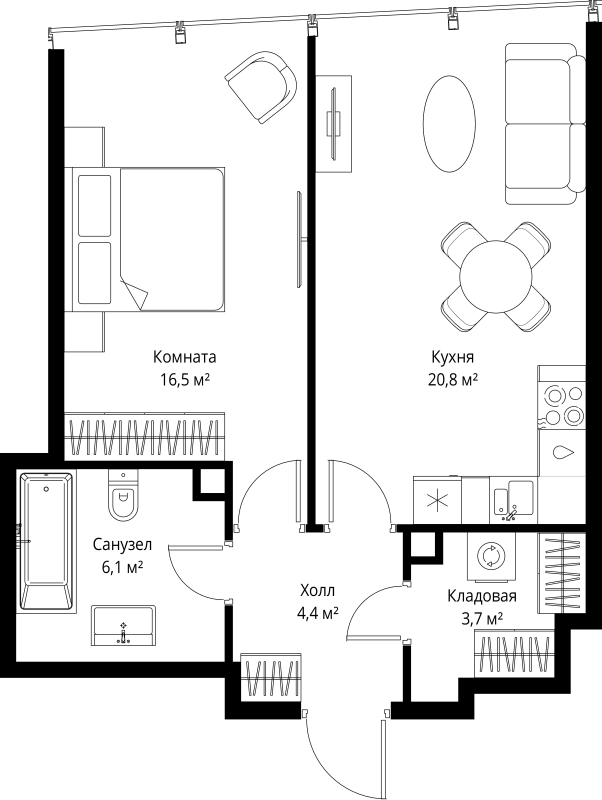 Продажа 1-комн квартиры в новостройке Москва г., 1-й Красногвардейский проезд,  к. 1