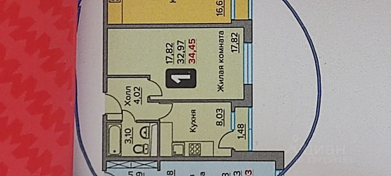 Аренда 1-комн квартиры на вторичном рынке улица Василия Ощепкова, 4