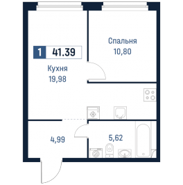 Продажа 1-комн квартиры в новостройке Мурино п., Романовская ул.,  к. 2