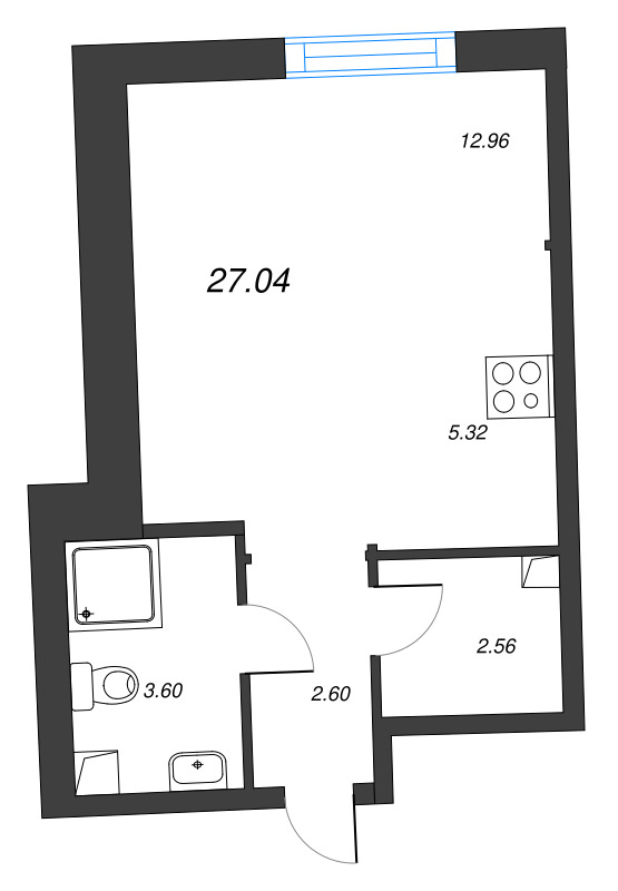Продажа студии Санкт-Петербург г., Александра Грина б-р,  к. 1