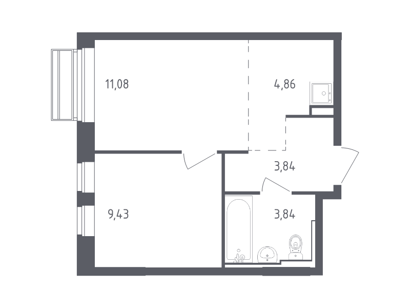 Продажа 1-комн квартиры в новостройке Лайково с., Лесная ул.,  к. 55
