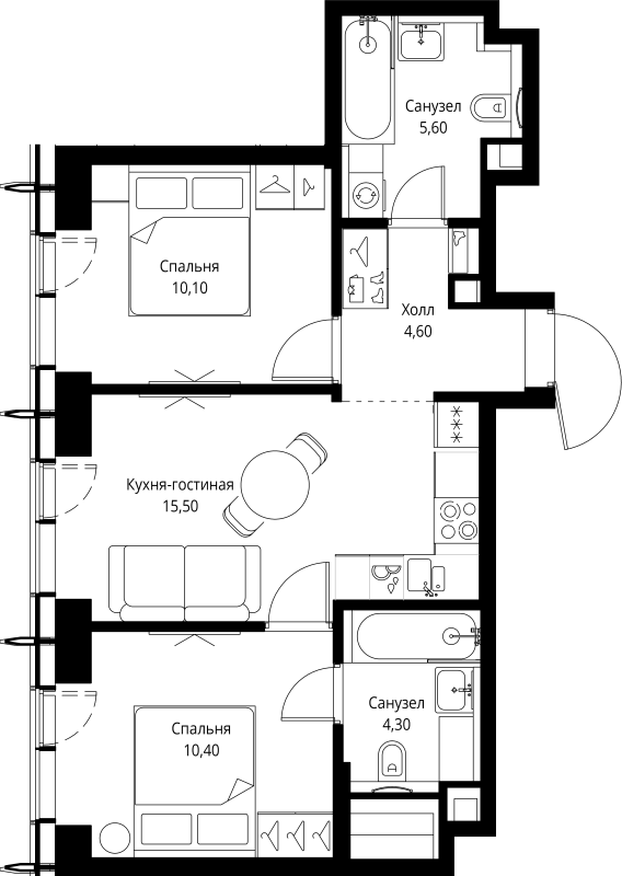 Продажа 2-комн квартиры в новостройке Москва г.,  Волоколамское ш.,  к. Pacific 1