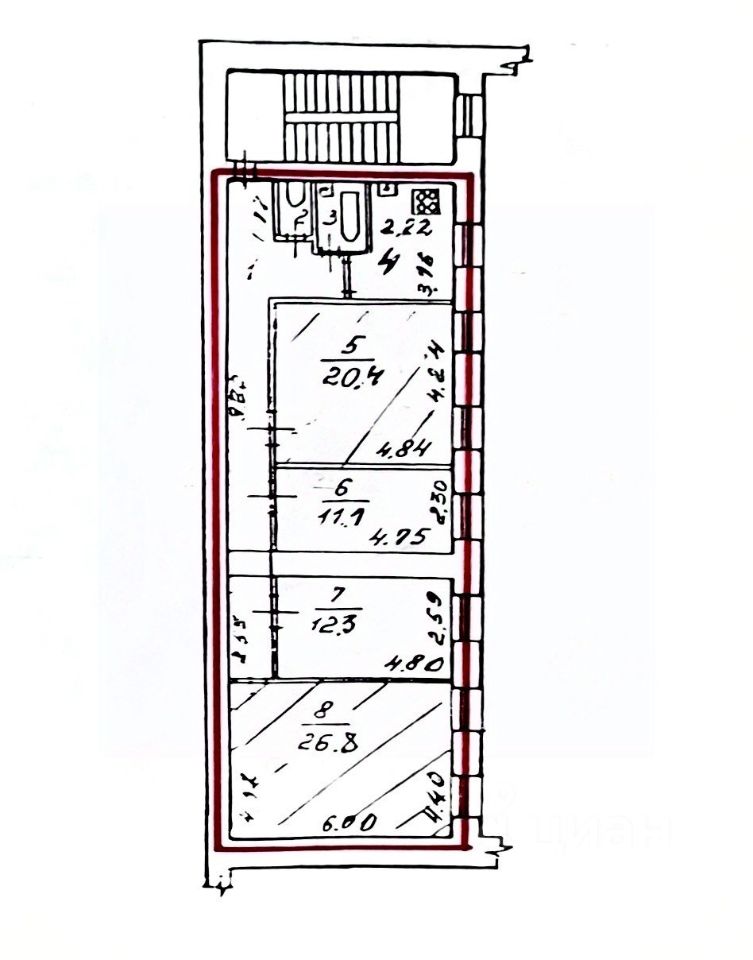 Продажа 4-комн квартиры на вторичном рынке Галерная улица, 77