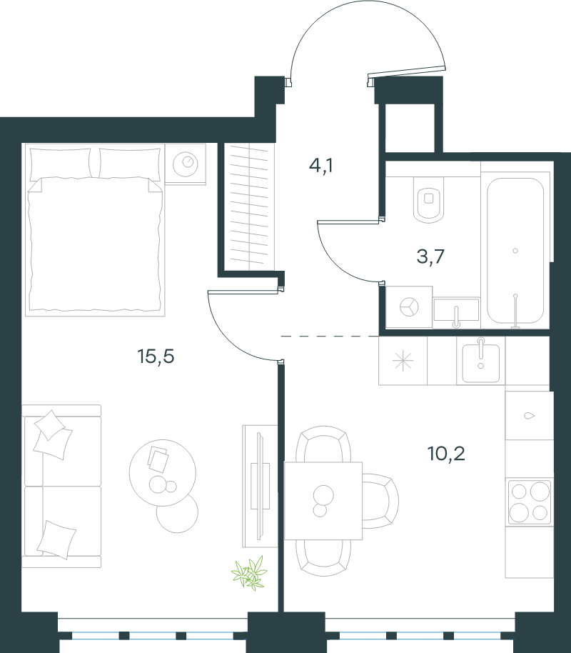 Продажа 1-комн квартиры в новостройке Москва г., Южнопортовая ул.,  к. 10