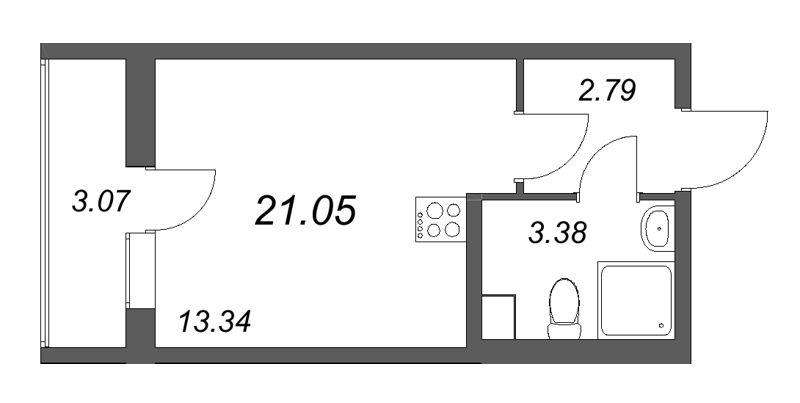 Продажа студии Санкт-Петербург г., Тамбасова ул.,  к. 2.1