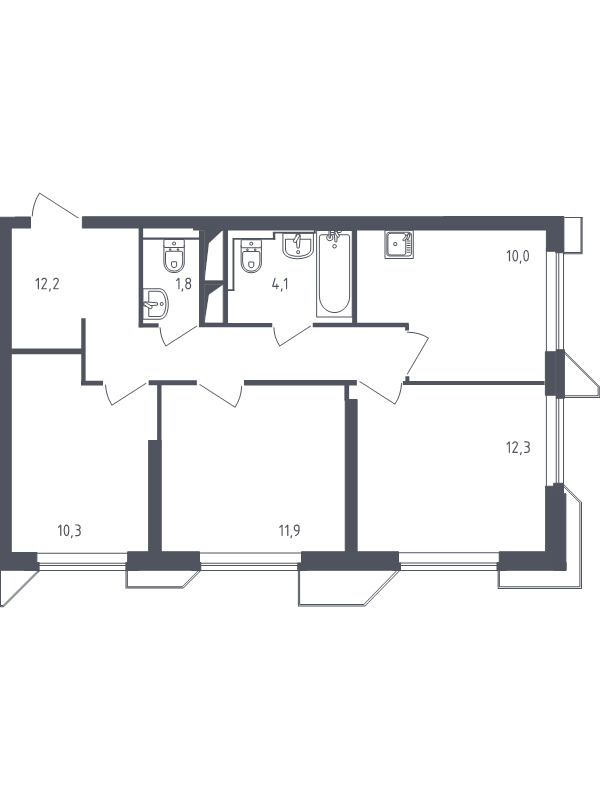 Продажа 3-комн квартиры в новостройке Раздоры д., Мякининское ш.,  к. 21