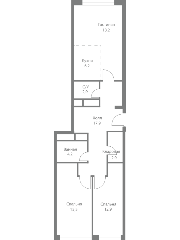 Продажа 2-комн квартиры в новостройке Москва г., Сколковское ш.,  к. 4