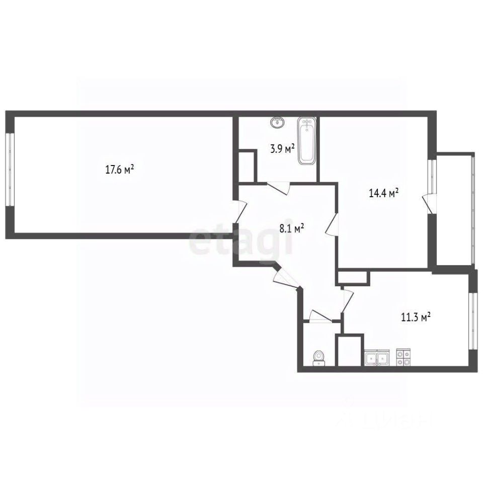 Продажа 2-комн квартиры на вторичном рынке улица Русановская, 19к2