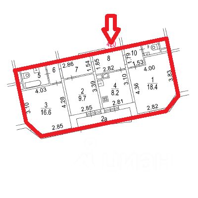 Продажа 3-комн квартиры на вторичном рынке Рождественская улица, 31