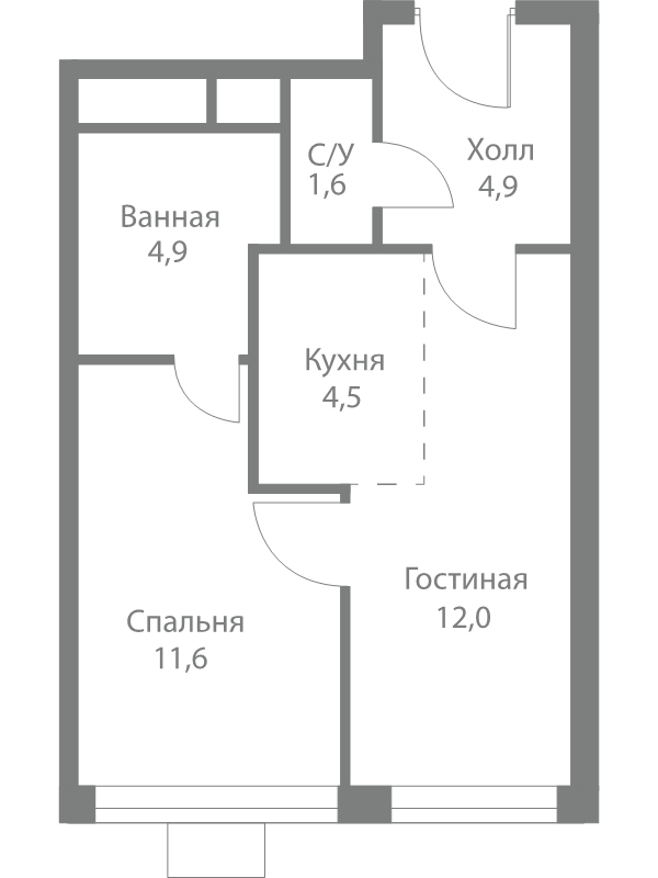Продажа 1-комн квартиры в новостройке Сколковское ш,  к. 4