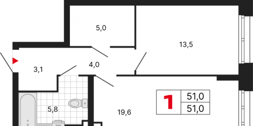 1-комн квартира Москва г., Перовское ш.,  к. 1
