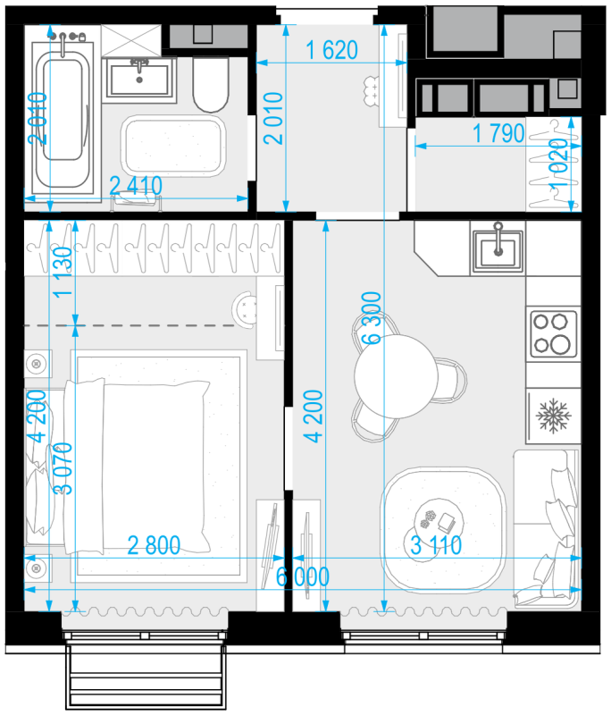 Продажа 1-комн квартиры в новостройке Коммунарка п., Бачуринская ул.,  к. 2