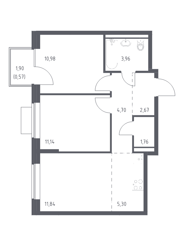 Продажа 2-комн квартиры в новостройке Горки Ленинские пгт, Каширское ш.,  к. 18.1