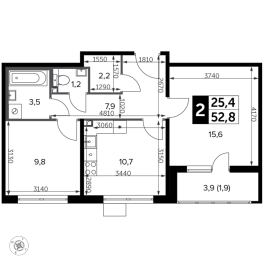 Продажа 2-комн квартиры в новостройке Битца п., Варшавское ш.,  к. 11