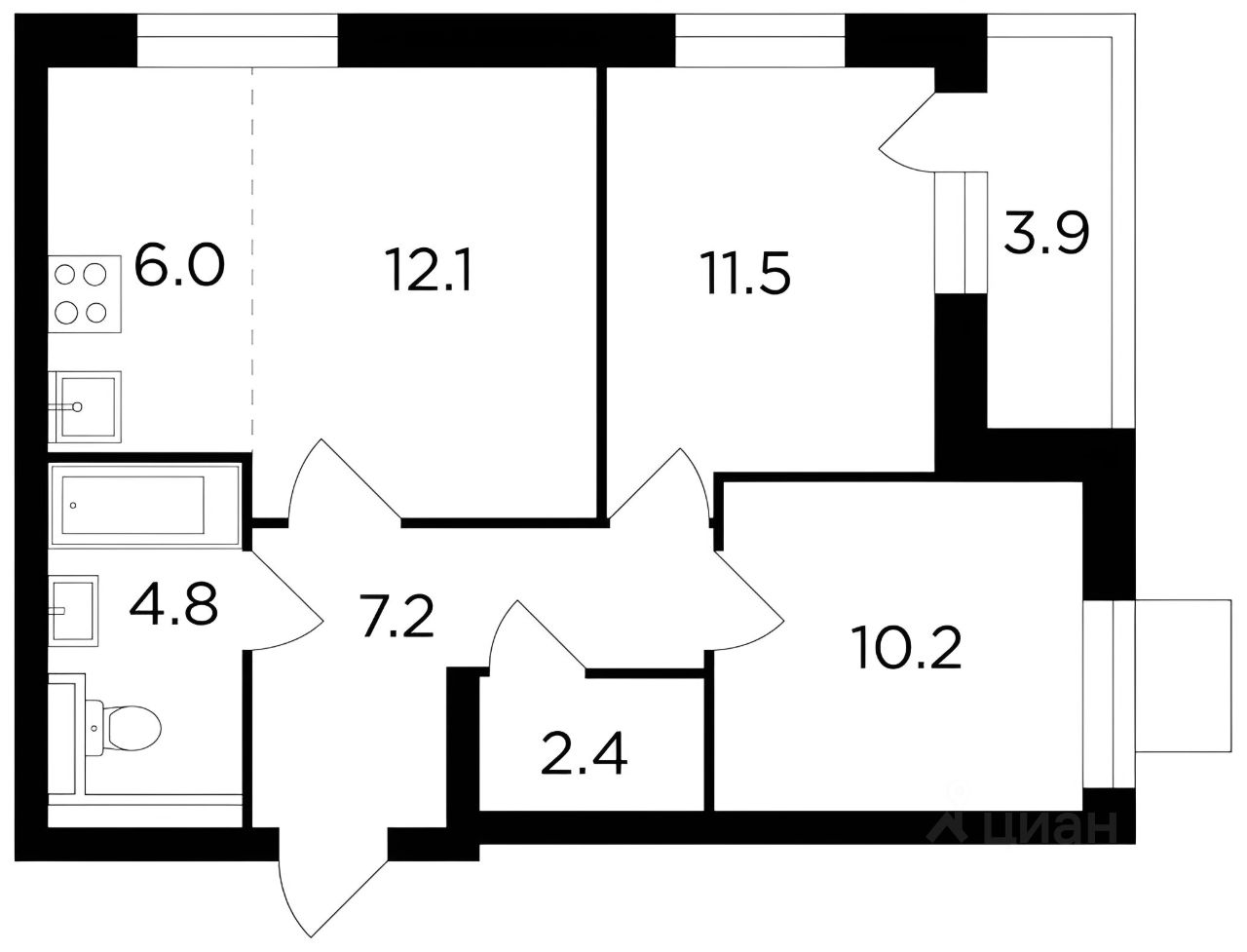 Аренда 3-комн квартиры на вторичном рынке Варшавское шоссе, 168