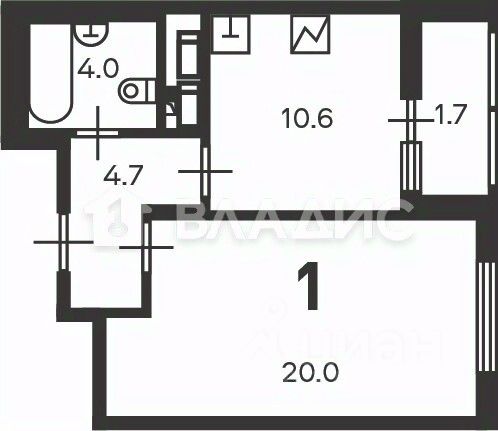 Продажа 1-комн квартиры на вторичном рынке Кусковская улица, 12/1