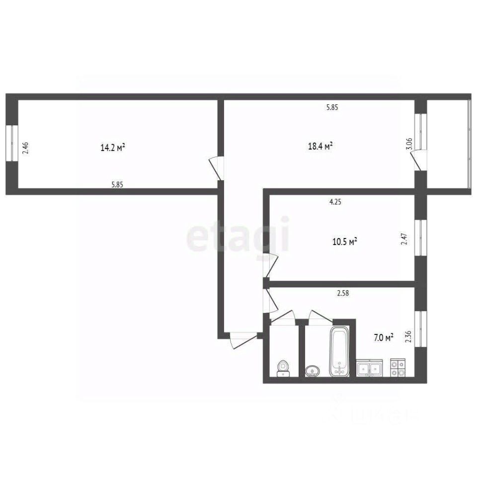 Продажа 3-комн квартиры на вторичном рынке Ленинградский проспект, 43К2