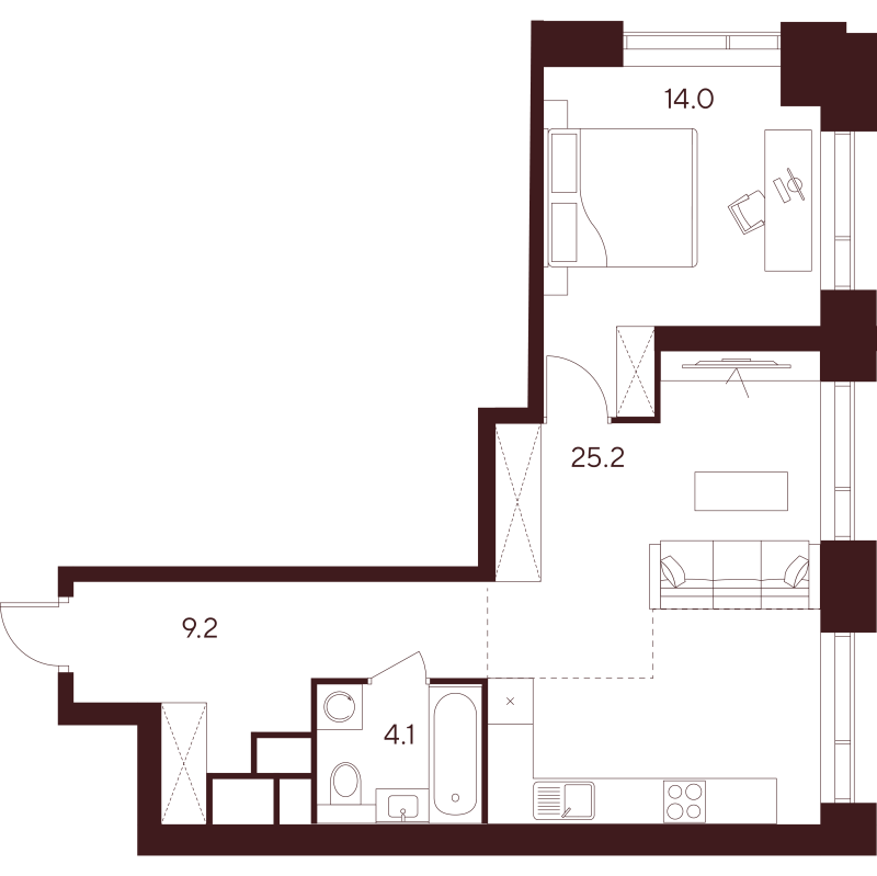 Продажа 1-комн квартиры в новостройке Москва г., Куусинена ул.,  к. D1
