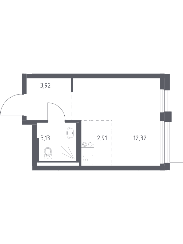 Продажа студии Кокошкино д.п., Проектируемый проезд № 7008,  к. 23
