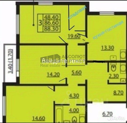 Продажа 3-комн квартиры на вторичном рынке Бестужевская улица, 7к3