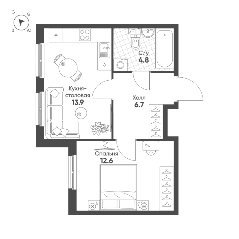 Продажа 1-комн квартиры в новостройке Шушары п., Школьная ул.,  к. 3