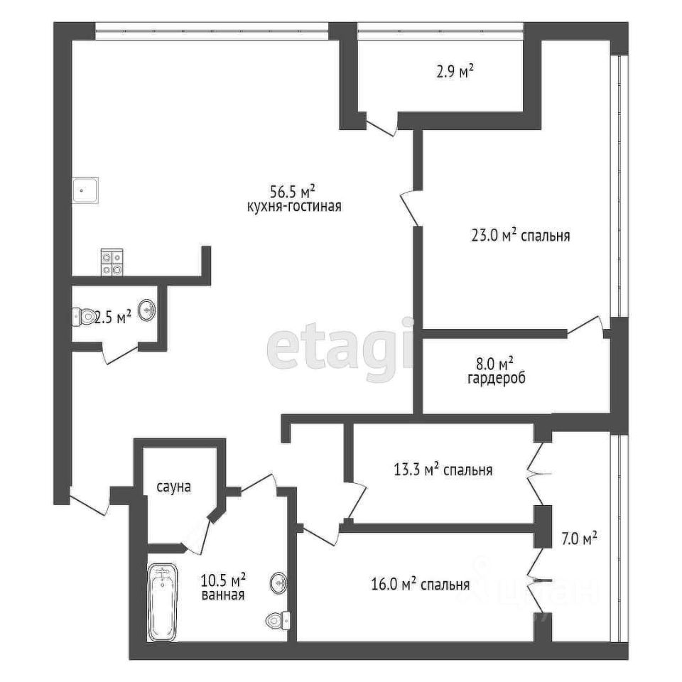 Продажа 4-комн квартиры на вторичном рынке Киевская улица, 3к3Б